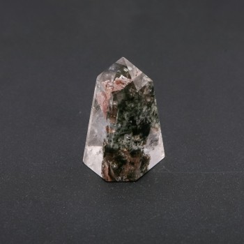 Faceted "Pencil" Crystal Souvenir, Natural Moss Agate Stone, Assorted (price per 100g)