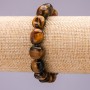 Tiger's Eye Tumbled Bracelet on Elastic, 12x8(+-)mm