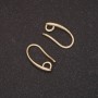 Ear Wires for Earrings, Yellow Metal, 8x15mm, pair