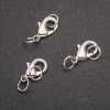 Findings Lobster Clasp 8x15mm Silver-Tone Metal