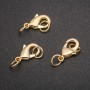 Findings Clasp Carabiner 11x19mm Gold-Tone Metal