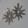 Stud Earrings Flower, light crystals, silver-tone metal, 30mm
