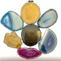 Agate Slice Pendant Raw Assorted 37x55(+-)mm with Hole
