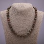 Picasso Jasper Natural Stone Necklace, Smooth Bead, 10mm Diameter, 50cm Length