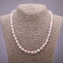 Morganite (Synthetic) Necklace, Faceted Bead, 8mm Diameter, 50cm Length