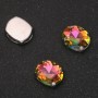 Price per Pack /10pcs. Sew-on Crystal in Claw Oval 10x12mm Pink-Green