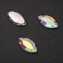 Price per pack /10pcs. Sew-On Crystal in Claw Setting Oval 9x18mm Rainbow