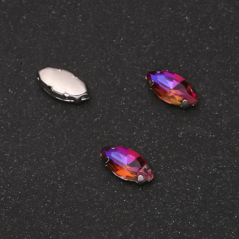 Price per pack /10pcs. Sew-On Crystal in Claw Setting Oval 5x10mm