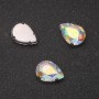 Price per pack /10pcs. Sew-On Crystal in Claw Setting Drop 10x14mm Rainbow