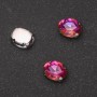 Price per pack /10pcs. Sew-On Crystal in Claw Setting Oval 8x10mm Crimson-Orange