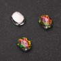 Price per pack /10pcs. Sew-On Crystal in Claw Setting Oval 8x10mm Pink-Green