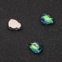 Price per pack /10pcs. Sew-on Crystal in Claw Setting Drop 7x10mm Green-Blue