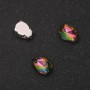 Price per pack /10pcs. Sew-on Crystal in Claw Setting Drop 7x10mm Pink-Green