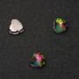 Price per pack /10pcs. Sew-on Crystal in Claw Setting Heart 8mm Rainbow