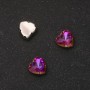 Price per pack /10pcs. Sew-on Crystal in Claw Setting Heart 8mm Raspberry-Orange