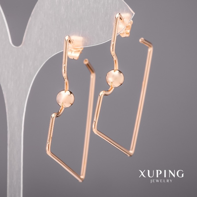 Xuping Earrings 39mm 18K Gold Plating