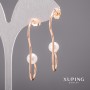 Xuping Earrings with Majorica Pearls 15x45x8mm 18K Gold Plating