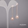 Xuping Earrings with White Stones and Majorica Pearls 10x52mm 18K Gold Plating