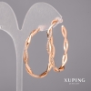 Xuping Ring Earrings with White Stones 4x42mm 18K Gold Plating