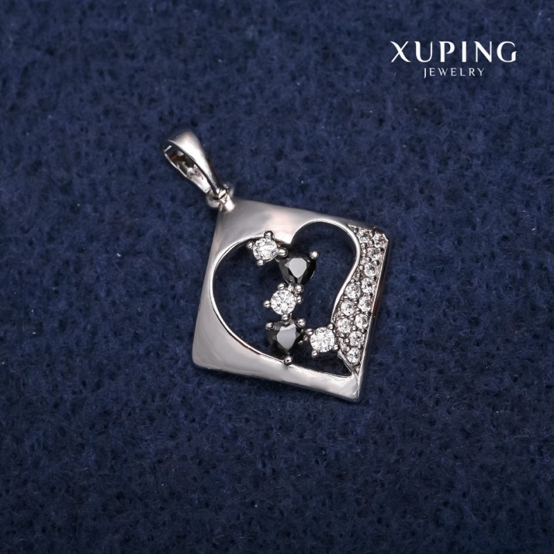 Xuping Pendant Rhombus 20x22x28mm Rhodium