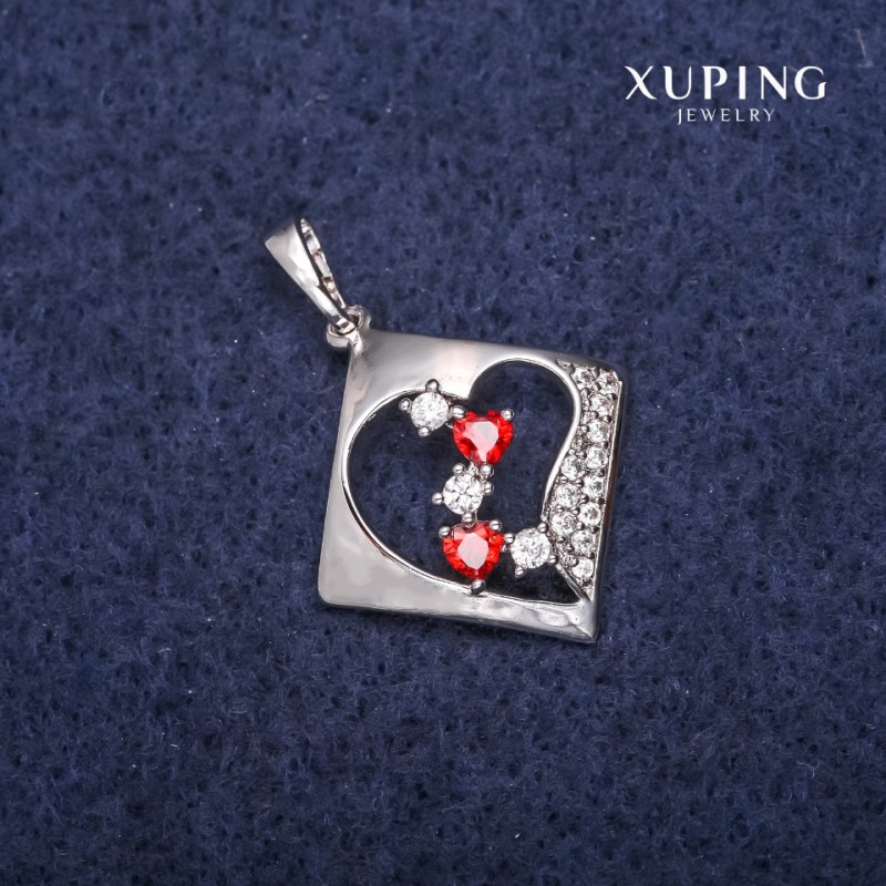 Xuping Pendant Rhombus 20x22x28mm Rhodium