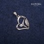 Xuping Pendant Heart 15x18x23mm Rhodium