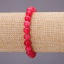 Bracelet on Elastic Band Tourmaline (Synthetic) Smooth Bead, Diameter 8(+/-)mm, Length 18cm