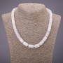Natural Stone Necklace, Rock Crystal Polyhedron, diameter 10x15(+-)mm, length 48cm