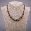 Necklace Smoky Quartz (Synthetic) Graduated Smooth Bead, Diameter 6-14mm, Length 45cm