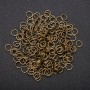Crimp / Jump ring, 7mm diameter, pack 20 g, bronze colour