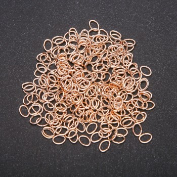 Jewellery Findings Oval Jump Rings, diameter 5x7mm, pack 20 grams, gold colour