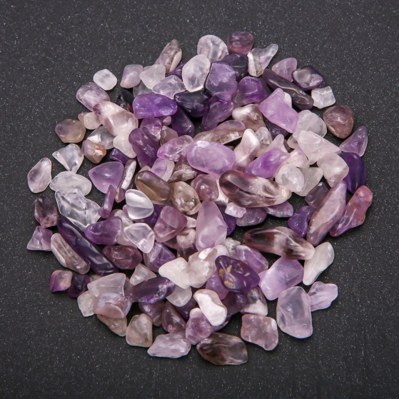 Amethyst Stone Chips without Hole, d 3x6-7x15mm, +- 100 grams