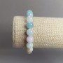 Morganite Natural Stone Smooth Bead Bracelet, diameter 10mm, stretch, circumference 18cm