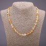 Citrine Necklace, Tumbled, Diameter 9x12(+-)mm, Length 48cm