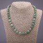 Moss Agate (Synthetic) Smooth Bead Necklace, diameter 10(+-)mm, length 48cm
