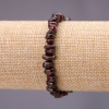 Garnet Natural Stone Chip Bracelet, diameter 7(+-)mm on elastic, length 18cm