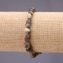 Picasso Jasper Natural Stone Tumbled Bracelet, diameter 6x8(+-)mm, on elastic, circumference 18cm