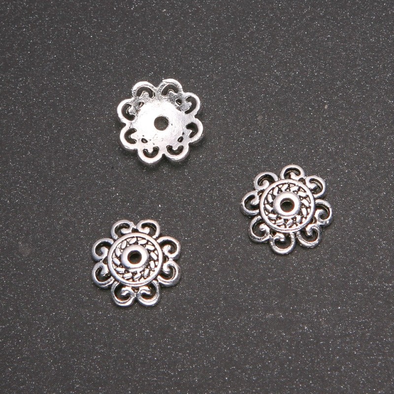 End Cap Finding, 13mm Diameter, 7mm Inner Diameter, 20g Pack (approx. 17pcs)