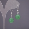 Jade Earrings, Smooth Ball, 12mm Diameter