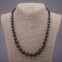Agate Natural Stone Necklace, graduated smooth round beads, diameter 6-10(+-)mm, length 50cm