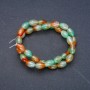 Brazilian Agate Barrel Beads on a String, diameter 8x12mm +-, length 38cm+