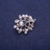 Sale! Twig Brooch with Pearls, silver-tone metal 28x35mm