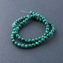 Natural Stone Beads on Thread Malachite (Pressed), 6mm Diameter 39cm