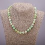 Natural Agate Necklace, smooth round beads, diameter 10(+-)mm, length 45cm