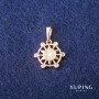 Xuping Pendant with White Stones 14x19mm 18K Gold Plated