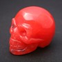 Watermelon Tourmaline Natural Stone Souvenir Skull "Yorick" 38x49x34(+/-)mm