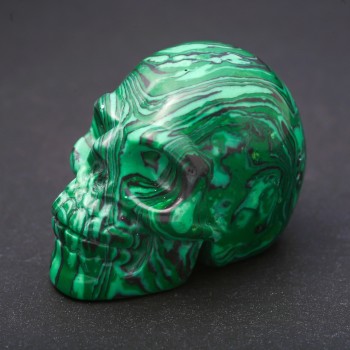 Malachite (Pressed) Souvenir Skull "Yorick" 38x49x34(+/-)mm