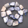Raw Sodalite Nugget Beads on Thread, Tumbled, Diameter 20x26(+/-)mm, Length 42cm