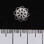 Findings Bead Cap 'Little Hat' Filigree for Beads, Metal Colour Silver, 10mm Pack of 24 pcs