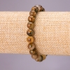 Natural Pietersite Stone Bracelet, Smooth Round Beads, Diameter 8(+/-)mm, Circumference 18cm (Stretch)
